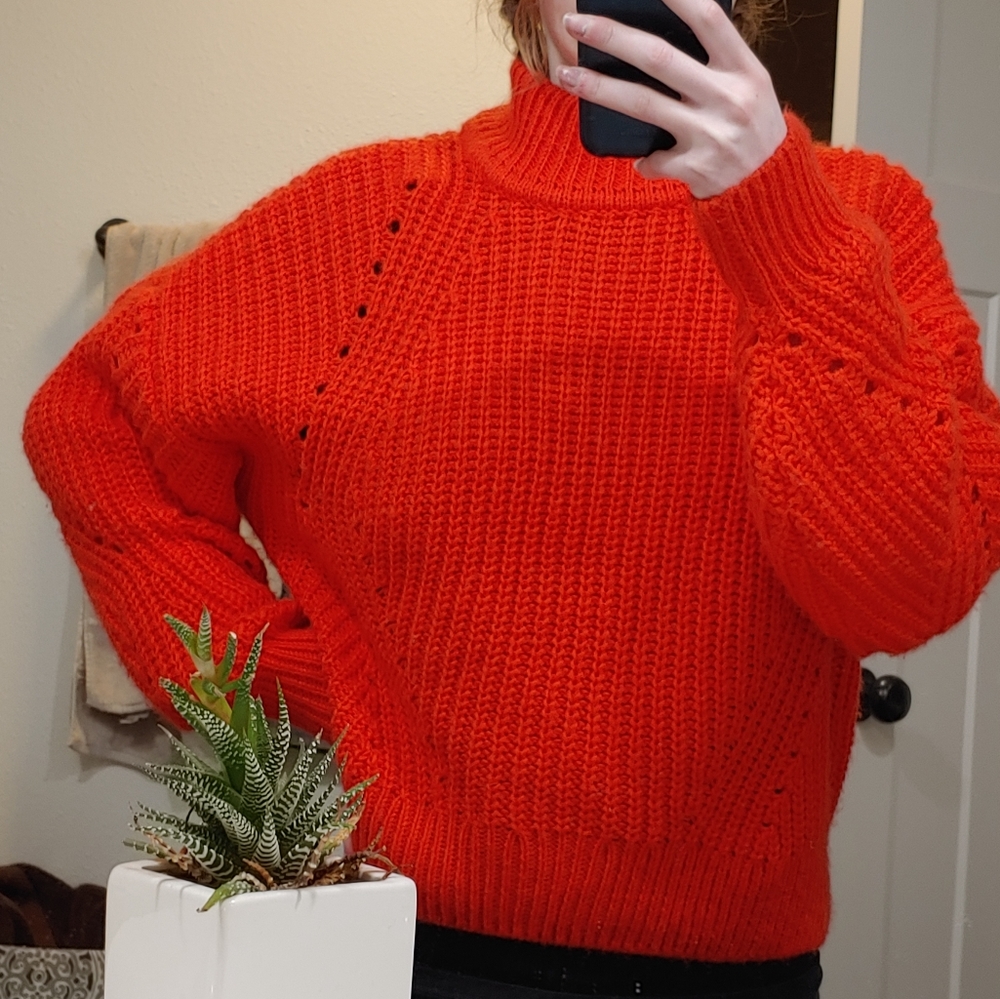 Red Turtleneck Sweater